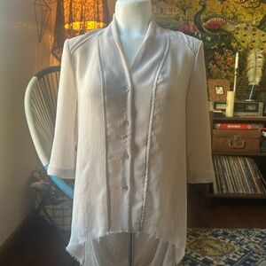 Helmut Lang Light Beige Button-Front Blouse